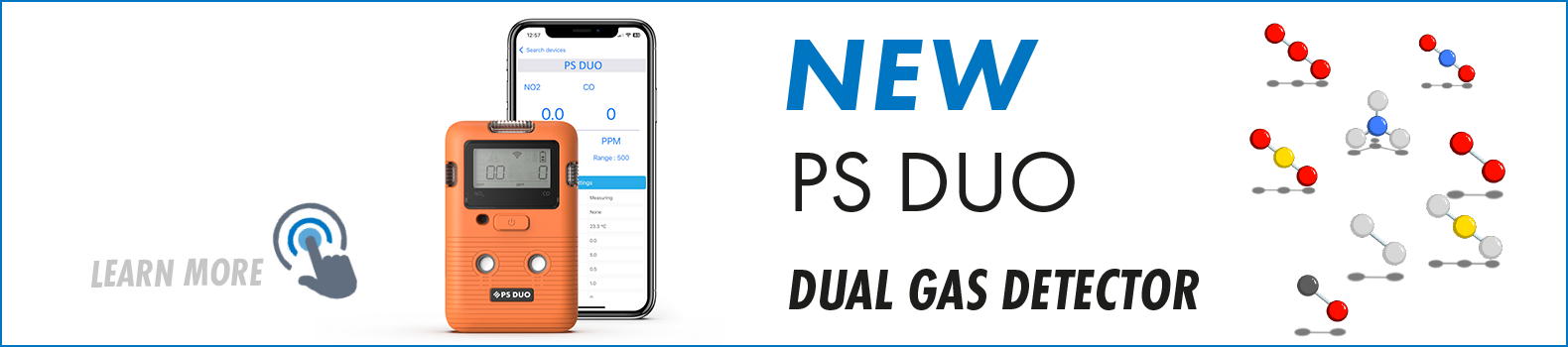 PS DUO and gas molecules