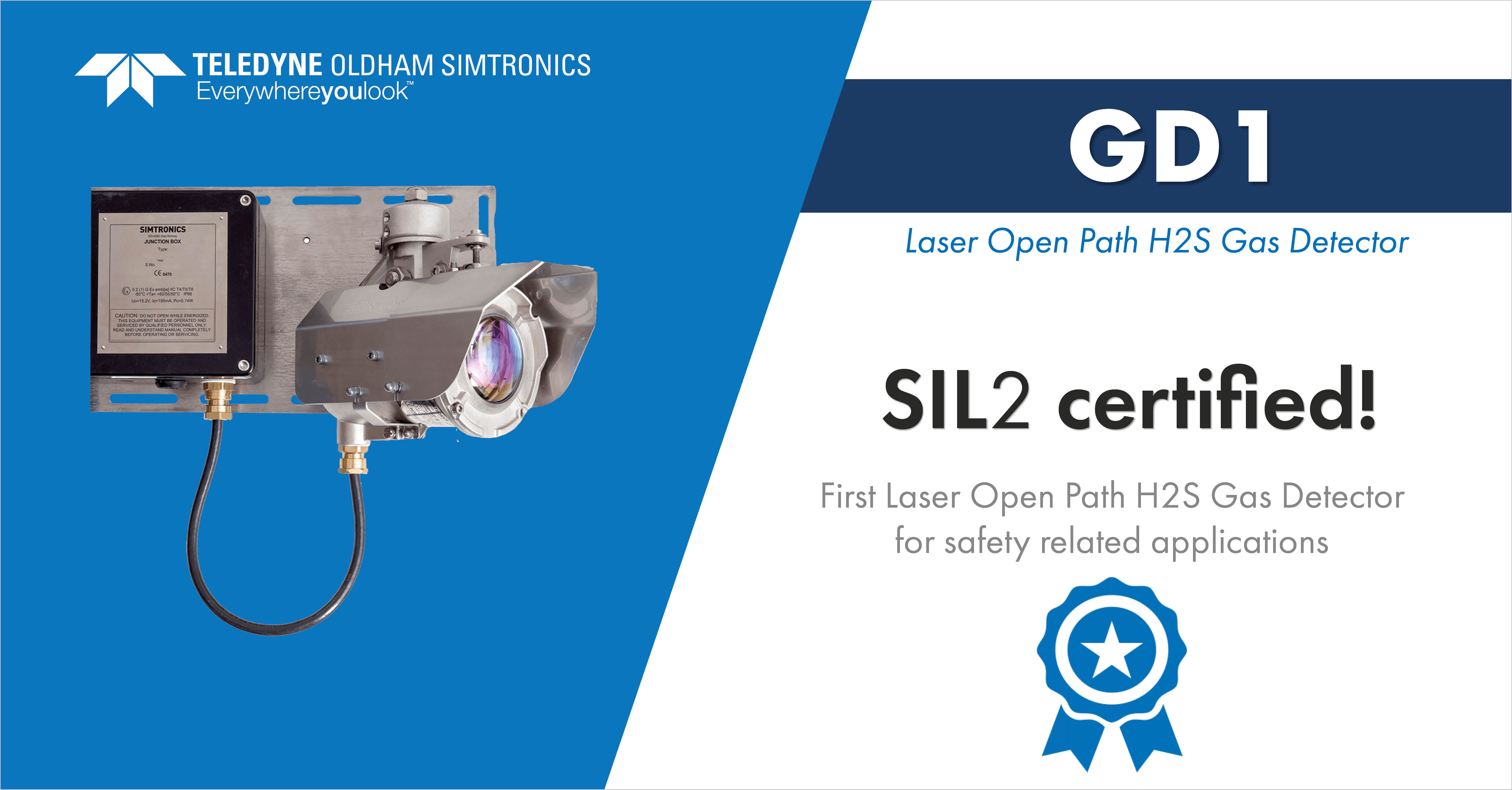 gd1 laser open path h2s detector