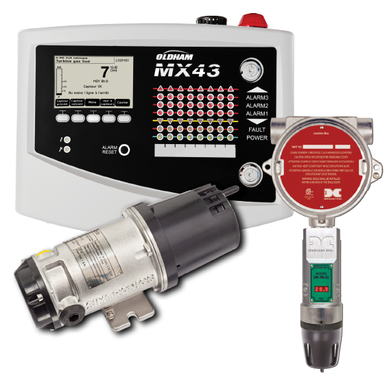systèmes de détection de gaz MX43 GD10P et  700 series