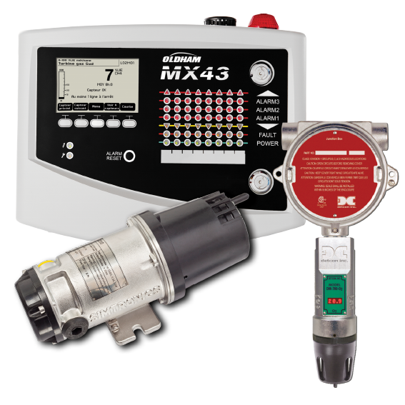 systèmes de détection de gaz MX43 GD10P et 700 series